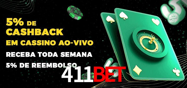 Promoções do cassino ao Vivo 411bet